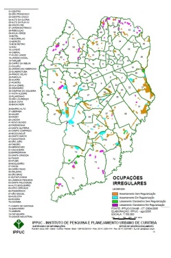 2005 ippuc favela invasão ocupação irregular pobreza bairros mapa ctba